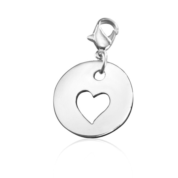 Personalised Cut Out Heart Charm - All Birthstone™