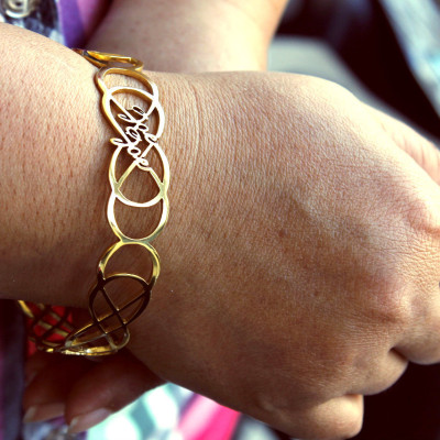 Personalised Endless Double Infinity Bangles - All Birthstone™