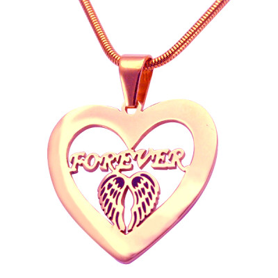 Personalised Angel in My Heart Necklace - 18ct Rose Gold Plated - All Birthstone™
