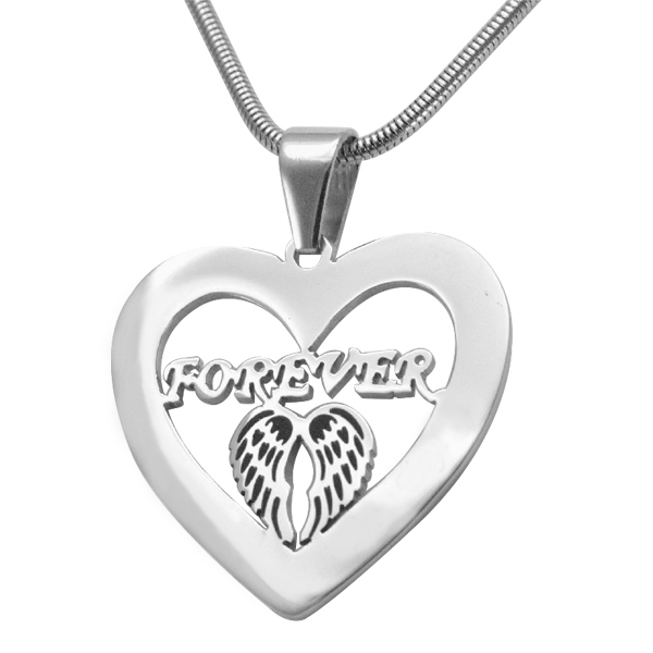 Personalised Angel in My Heart Necklace - Sterling Silver - All Birthstone™