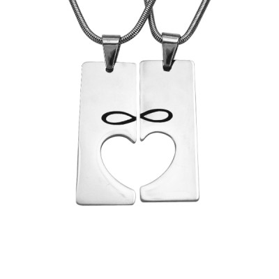 Personalised Bar of Hearts Two Personalised Necklaces - All Birthstone™