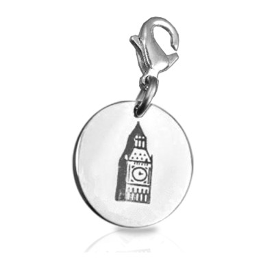 Personalised Big Ben Tower Clock Charm - All Birthstone™