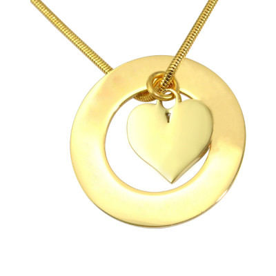 Personalised Circle My Heart Necklace - 18ct Gold Plated - All Birthstone™
