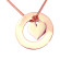 Personalised Rose Gold Circle My Heart Necklace | Handcrafted Love
