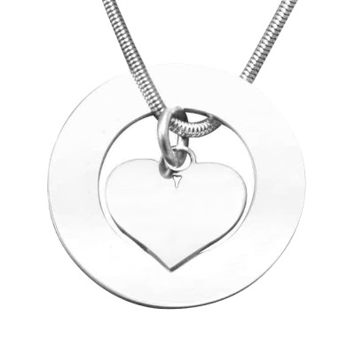 Personalised Circle My Heart Necklace - Sterling Silver - All Birthstone™