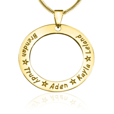 Personalised Circle of Trust Necklace - 18ct Gold Plated - All Birthstone™
