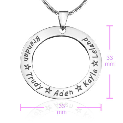 Personalised Circle of Trust Necklace - Sterling Silver - All Birthstone™