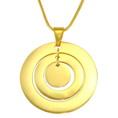 Personalised Circles of Love Necklace - 18ct GOLD Plated - All Birthstone™