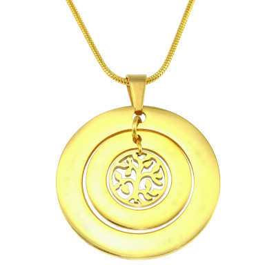Personalised Circles of Love Necklace Tree - 18ct Gold Plated - All Birthstone™