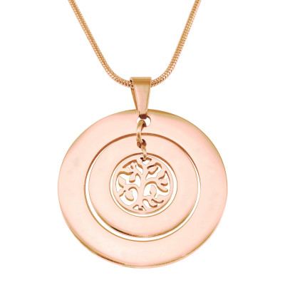 Personalised Circles of Love Necklace Tree - 18ct Rose Gold Plated - All Birthstone™