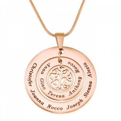 Personalised Circles of Love Necklace Tree - 18ct Rose Gold Plated - All Birthstone™