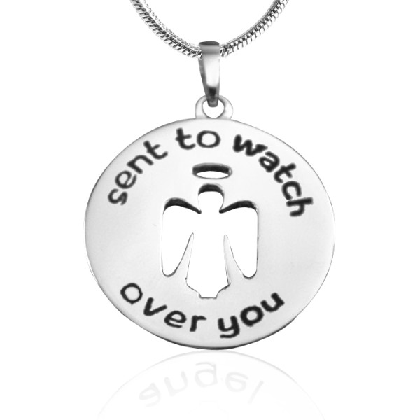 Personalised Guardian Angel Necklace 2 - Sterling Silver - All Birthstone™
