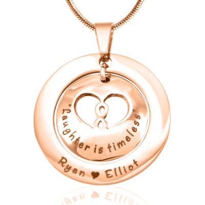 Personalised Infinity Dome Necklace - 18ct Rose Gold Plated - All Birthstone™
