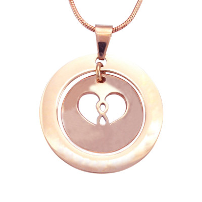 Personalised Infinity Dome Necklace - 18ct Rose Gold Plated - All Birthstone™