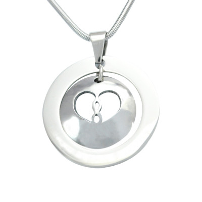 Personalised Infinity Dome Necklace - Sterling Silver - All Birthstone™