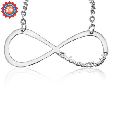 Personalised Classic Infinity Name Necklace - Sterling Silver - All Birthstone™