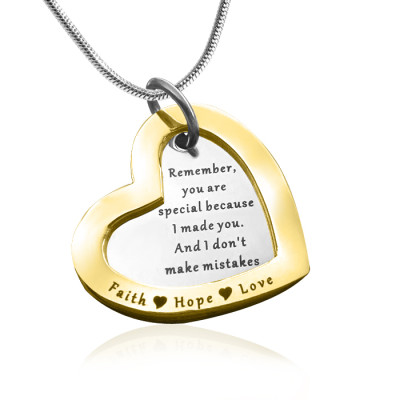 Personalised Love Forever Necklace - Two Tone - Gold  Silver - All Birthstone™