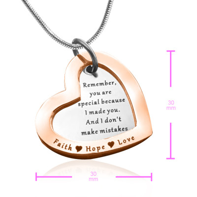 Personalised Love Forever Necklace - Two Tone - Rose Gold  Silver - All Birthstone™