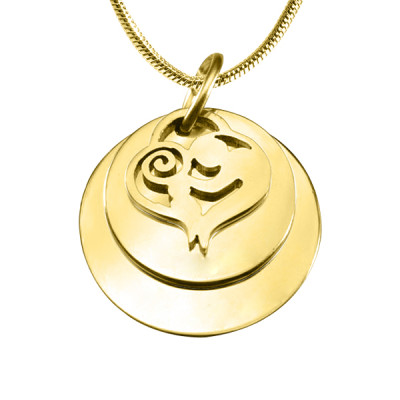 Personalised Mother's Disc Double Necklace - 18ct Gold Plated - All Birthstone™