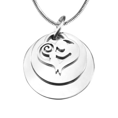 Personalised Mother's Disc Double Necklace - Sterling Silver - All Birthstone™