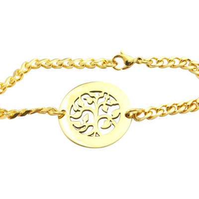 Personalised My Tree Bracelet - 18ct Gold Plated - All Birthstone™