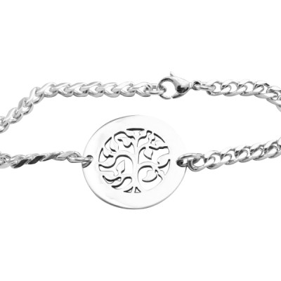 Personalised NN Vertical silver Bracelet/Anklet - All Birthstone™