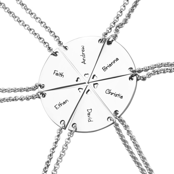 Personalised Meet at the Heart Hexa - Six Personalised Necklaces - All Birthstone™
