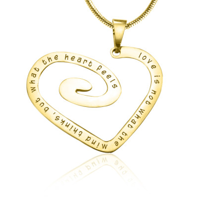 Personalised Love Heart Necklace - 18ct Gold Plated *Limited Edition - All Birthstone™