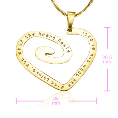 Personalised Love Heart Necklace - 18ct Gold Plated *Limited Edition - All Birthstone™