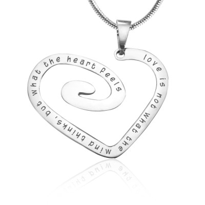 Personalised Love Heart Necklace - Sterling Silver *Limited Edition - All Birthstone™