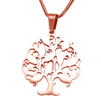Personalised Tree of My Life Necklace 9 - 18ct Rose Gold Plated - All Birthstone™
