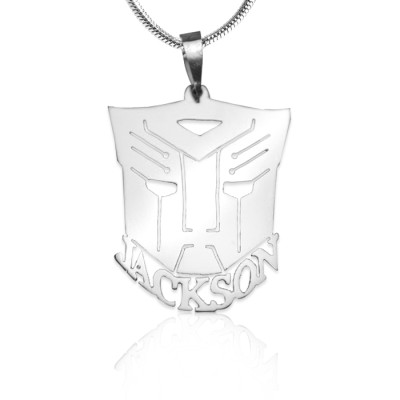 Personalised Transformer Name Necklace - Sterling Silver - All Birthstone™