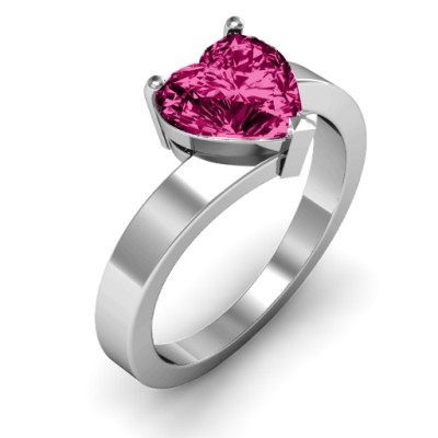 Passion  Large Heart Solitaire Ring - All Birthstone™