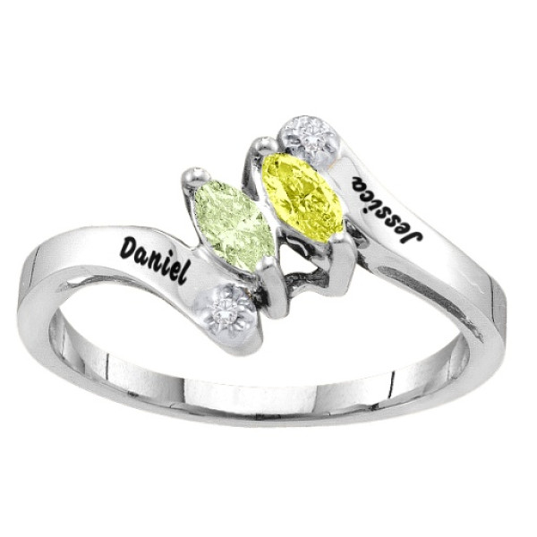 Phantasie  Marquise Bypass Ring - All Birthstone™