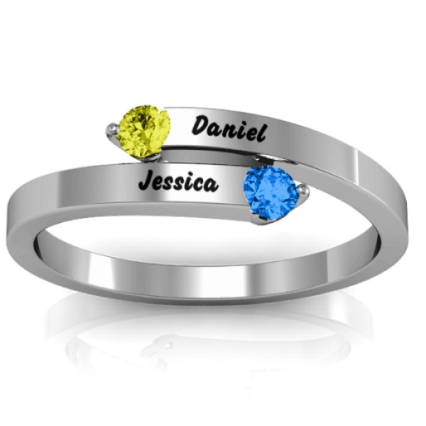 Soleil  Tipped Bypass Ring - All Birthstone™