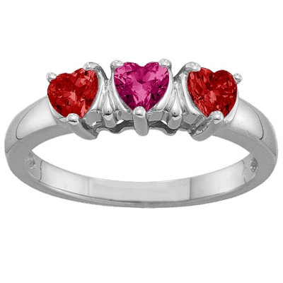 2-5 Hearts Ring - All Birthstone™