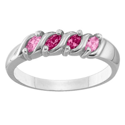 2-6 Marquise S-Curve Ring - All Birthstone™