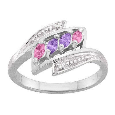 2-6 Marquise and Accents Ring - All Birthstone™