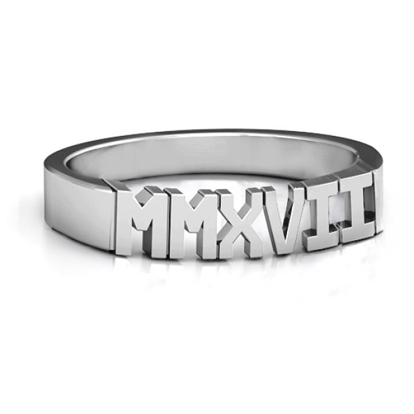 2017 Roman Numeral Graduation Ring - All Birthstone™