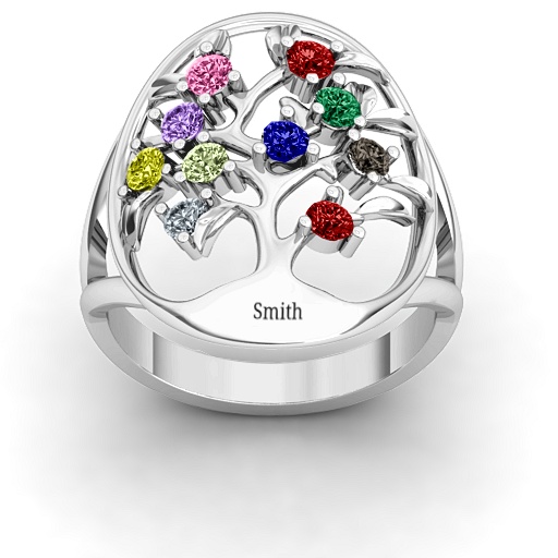 Oval Family Tree Ring All Birthstone™