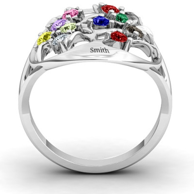 Oval Family Tree Ring - All Birthstone™