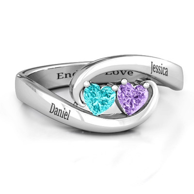 Pair of Hearts Ring - All Birthstone™