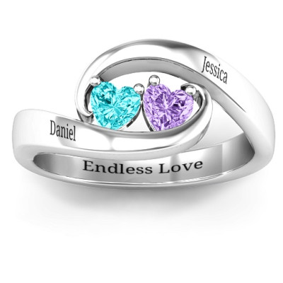 Pair of Hearts Ring - All Birthstone™