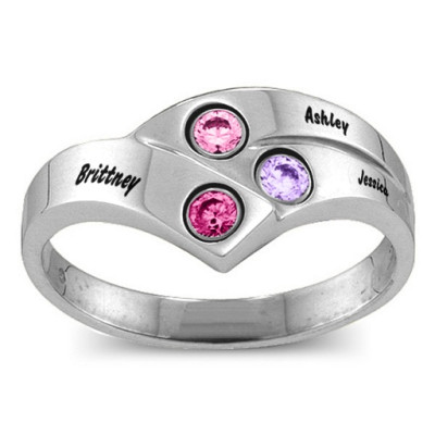Au Courant  Ring with 2-4 Stones  - All Birthstone™