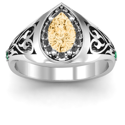 Aphrodite Ring with Side Gems - All Birthstone™