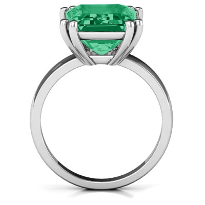 Basket Set Emerald Cut Ring - All Birthstone™