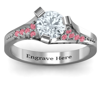 Beloved Tri-Set Ring with Accents - All Birthstone™