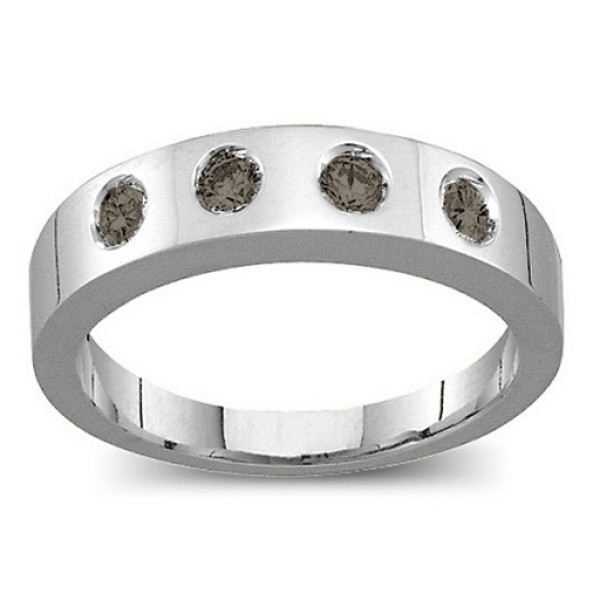 Belt Ring with 2-6 Round Stones  - All Birthstone™