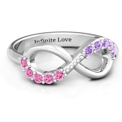 Birthstone Infinity Accent Ring  - All Birthstone™