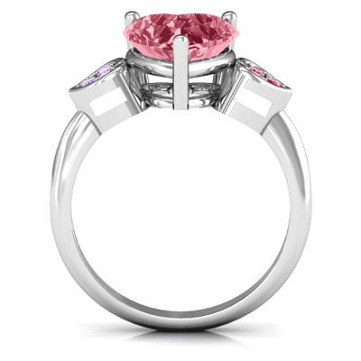 Brilliant Love Accented Heart Ring - All Birthstone™